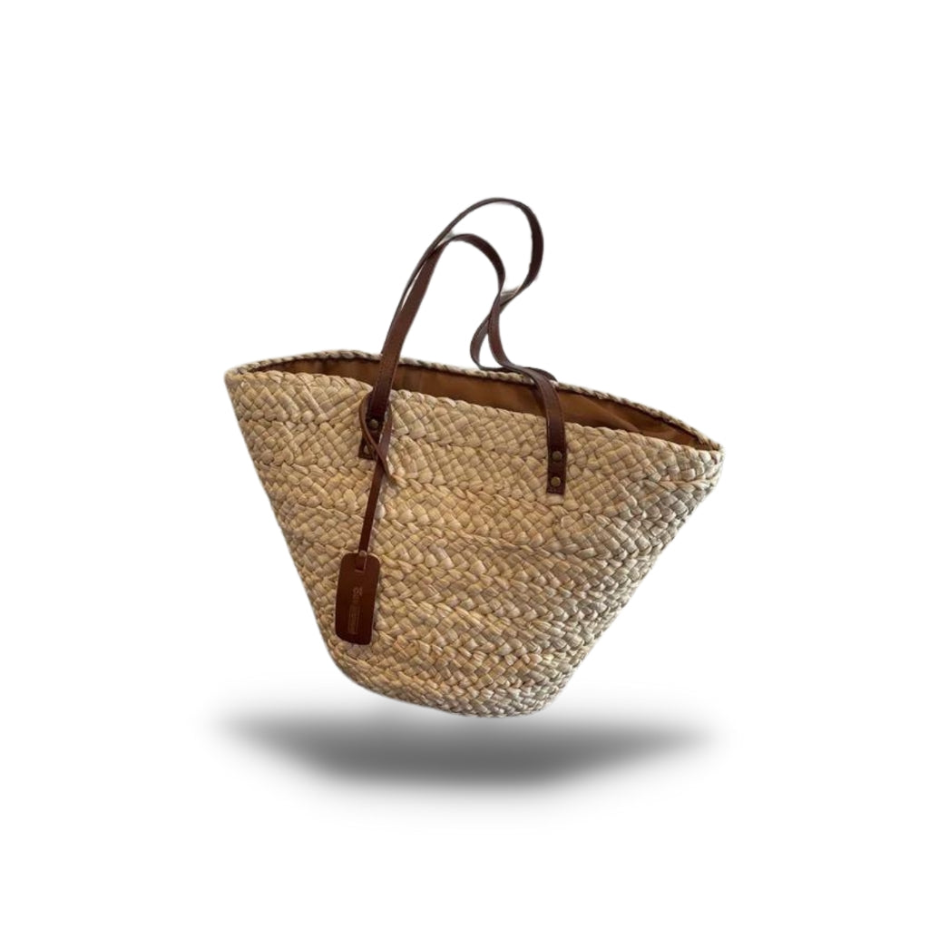 Grand panier en paille best sale